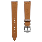 Arbour V-Stitch Denim Design Genuine Leather Watch Strap - Pink