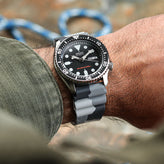 285 Italian Rubber Diver's Watch Strap - Grey Camouflage