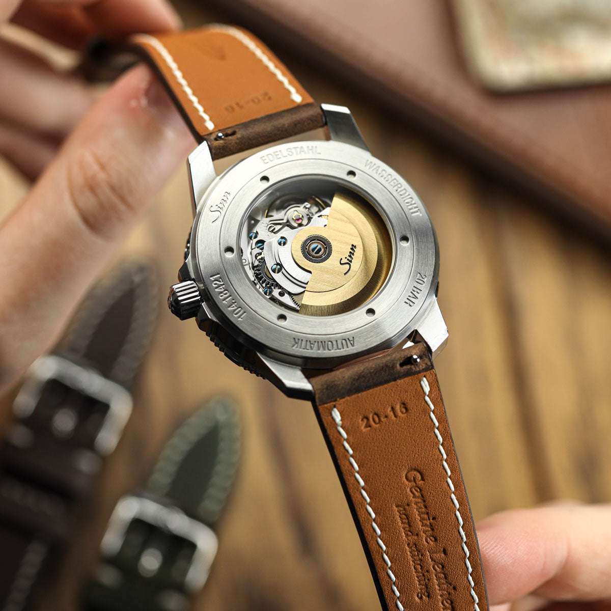 German Hand-Stitched Crazy Horse Leather Watch Strap 