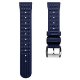 Seacroft Waffle FKM Rubber Dive Watch Strap - Blue