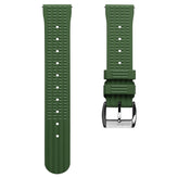 Seacroft Waffle FKM Rubber Dive Watch Strap - Green