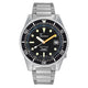 Squale 1521 Satin Blasted Steel Case - Black Dial on Bracelet