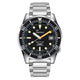 Squale 1521 Polished Steel Case - Black Dial on Bracelet