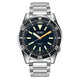 Squale 1521 Polished Steel Case - Military Black Dial on Bracelet