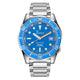 Squale 1521 Polished Steel Case - Ocean Blue Dial on Bracelet