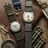 The Vintage Watch Company Military Watch Strap - Olive Green