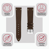 Vintage Cavallo Horse Leather Watch Strap - Brown