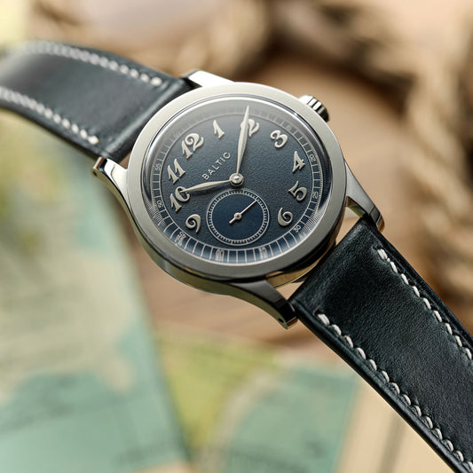 The Horween Chromexcel® Watch Strap - Navy on Baltic