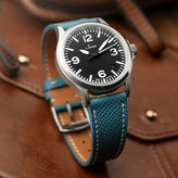 Hanley Epsom Leather Watch Strap - Light Blue on Sinn