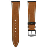 Bourton Hand-Stitched Genuine Italian Leather Watch Strap - Black