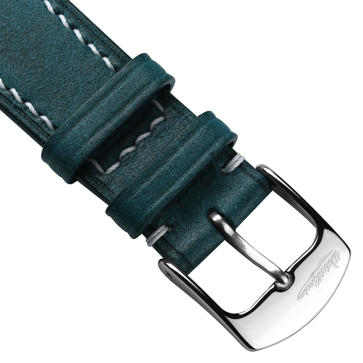 Bourton Hand-Stitched Genuine Italian Leather Watch Strap - Aegean