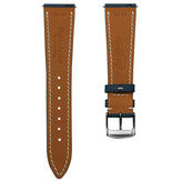 Bourton Hand-Stitched Genuine Italian Leather Watch Strap- Jean Blue