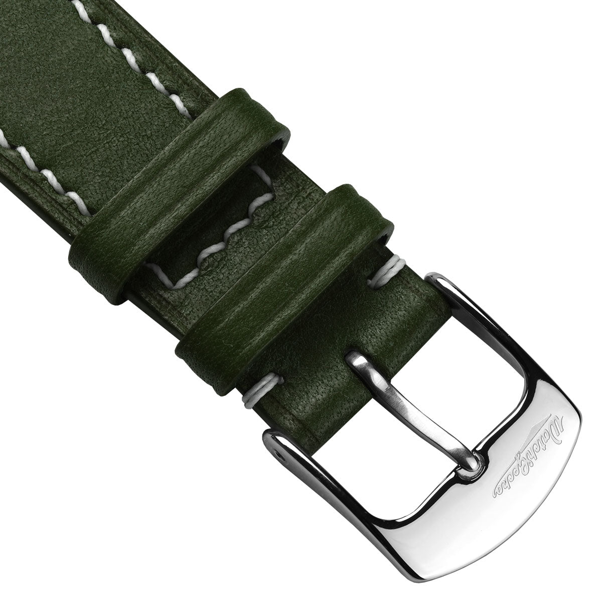 Bourton Hand-Stitched Genuine Italian Leather Watch Strap - Seaweed