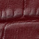 Arnhem Gator Print Genuine Leather Watch Strap - Burgundy