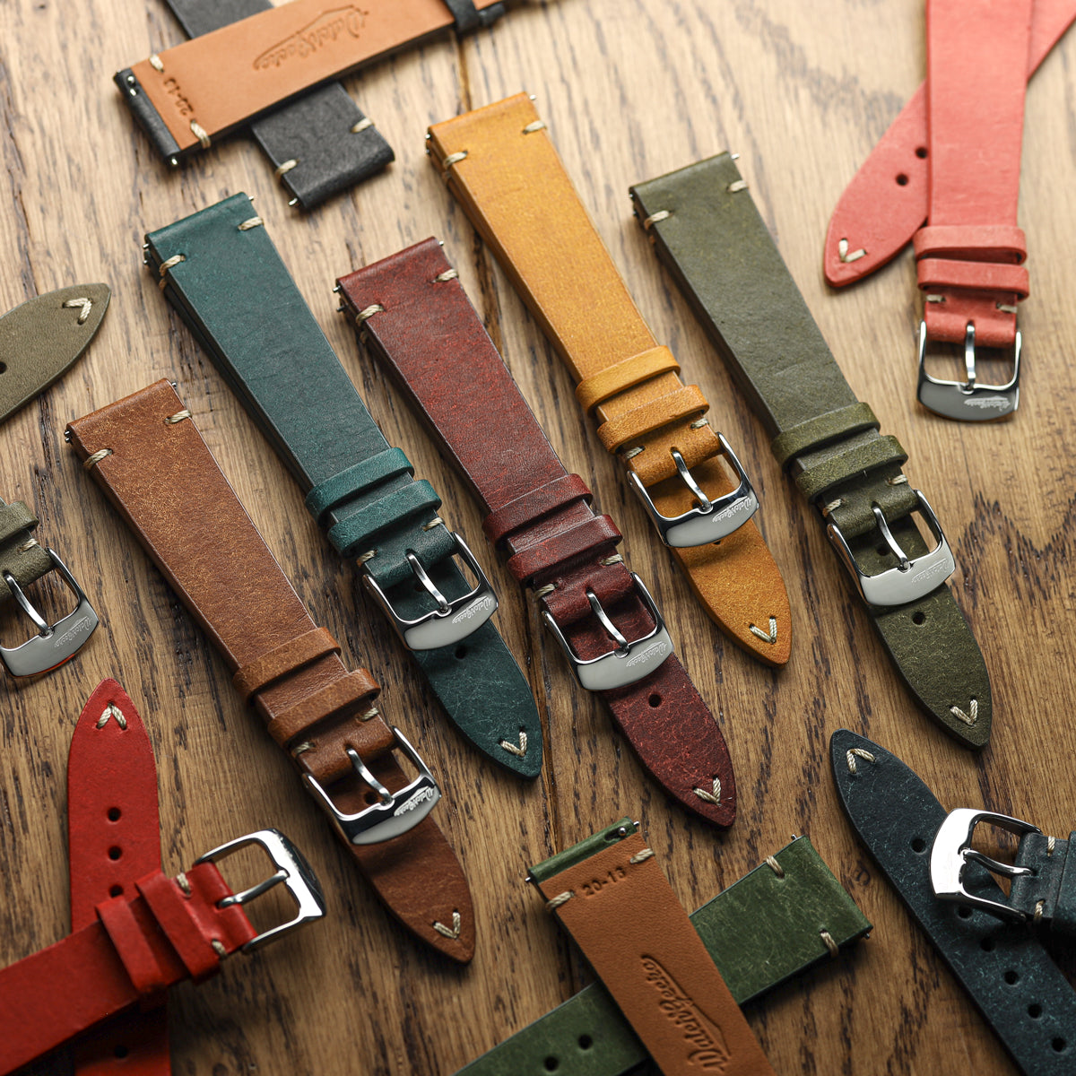 Charlbury V-Stitch Genuine Italian Leather Watch Strap