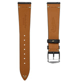 Charlbury V-Stitch Genuine Italian Leather Watch Strap - Black