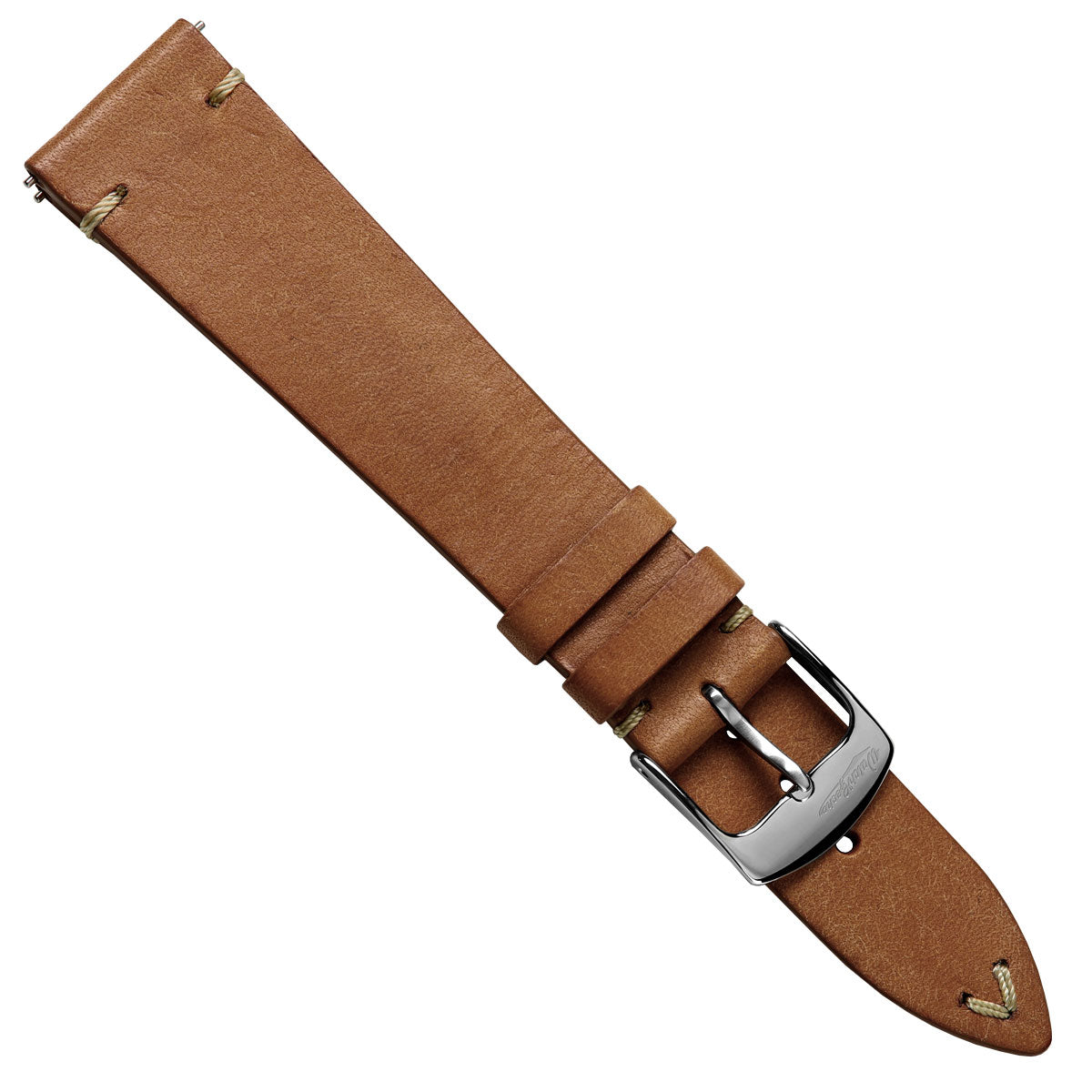 Charlbury V-Stitch Genuine Italian Leather Watch Strap - Gold