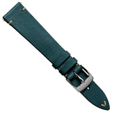 Charlbury V-Stitch Genuine Italian Leather Watch Strap - Aegean