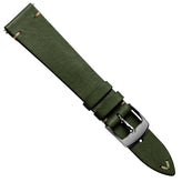 Charlbury V-Stitch Genuine Italian Leather Watch Strap - Seaweed