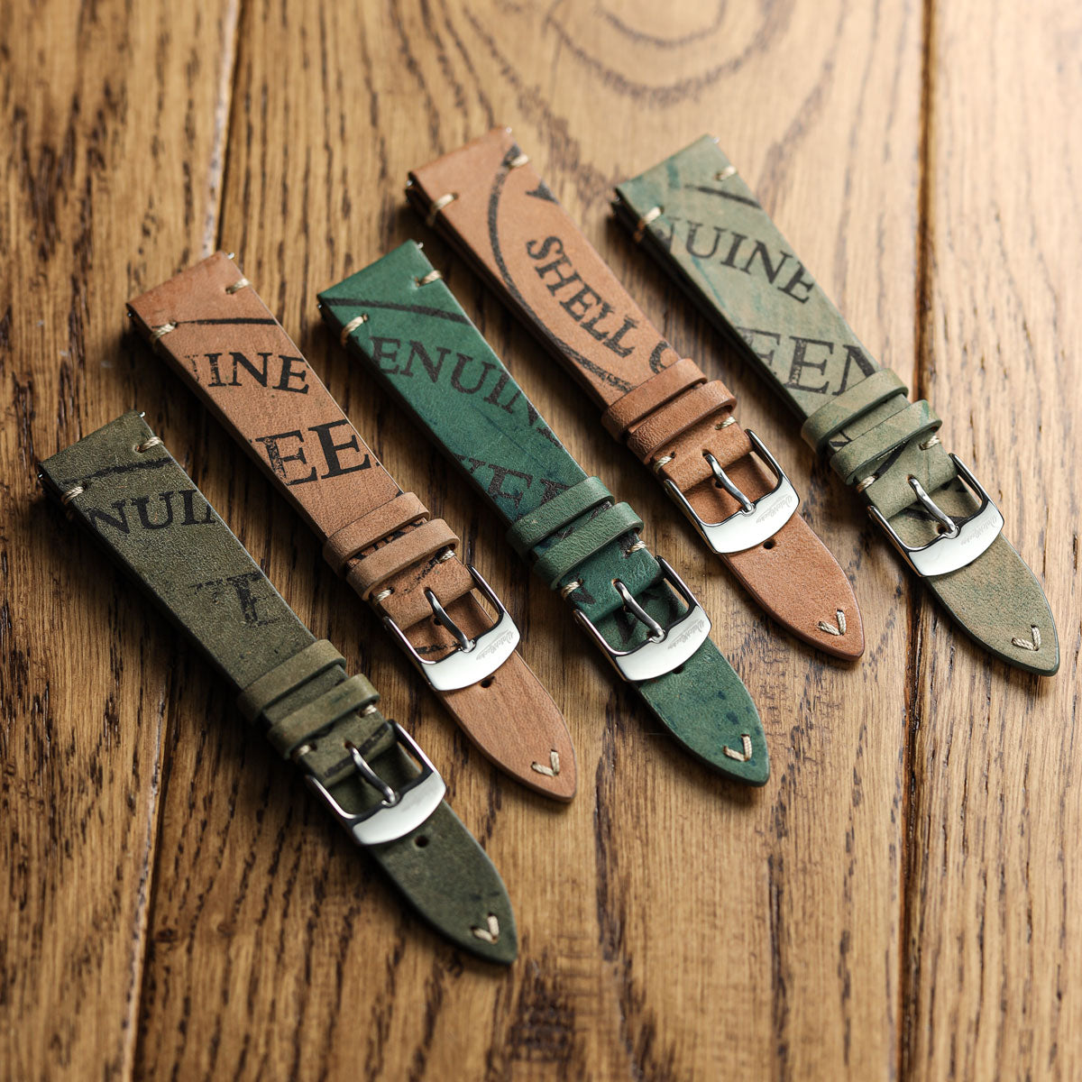 Newham Inverted Horween Shell Genuine Leather Watch Strap Range