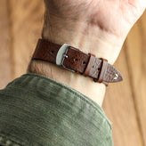 Finsbury Minerva Box Genuine Leather Watch Strap - Cinnamon