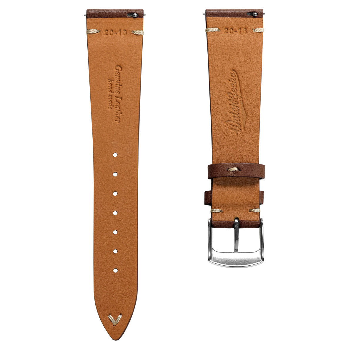 Finsbury Minerva Box Genuine Leather Watch Strap - Cinnamon