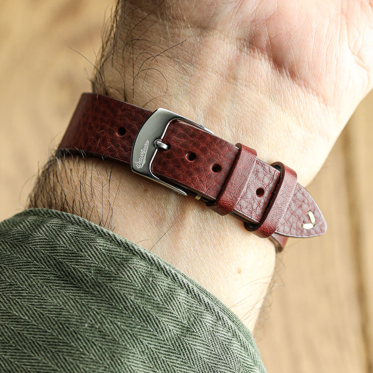 Finsbury Minerva Box Genuine Leather Watch Strap - Chestnut