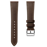 Brixham Special Buckle Classic Leather Watch Strap - Vintage Chestnut