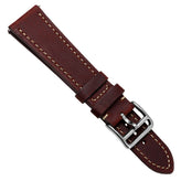 Brixham Special Buckle Classic Leather Watch Strap - Vintage Scarlet