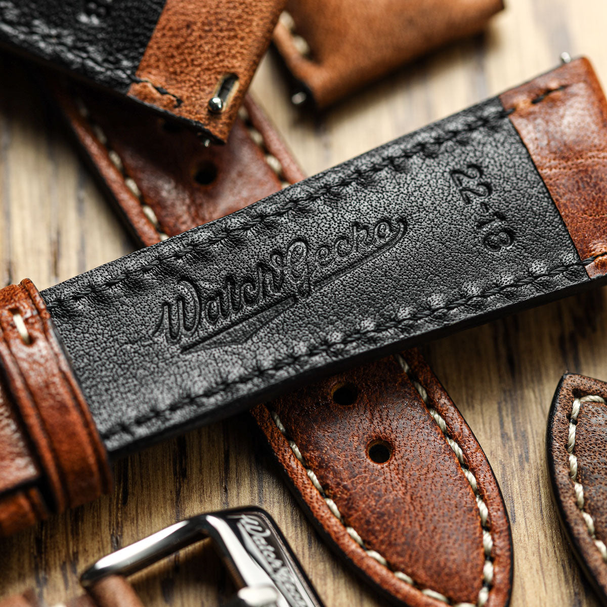 Original Vintage Highley Genuine Leather Watch Strap - Chocolate Brown