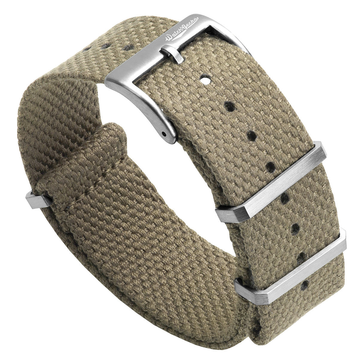 WatchGecko Braemore Military Nylon Watch Strap - Beige