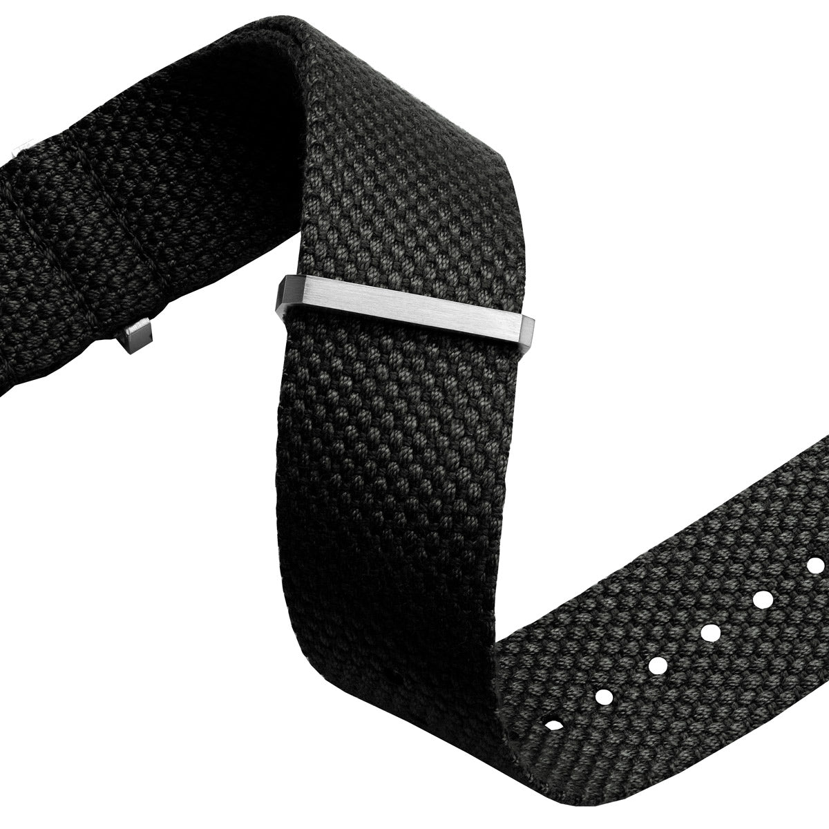 WatchGecko Braemore Military Nylon Watch Strap - Black