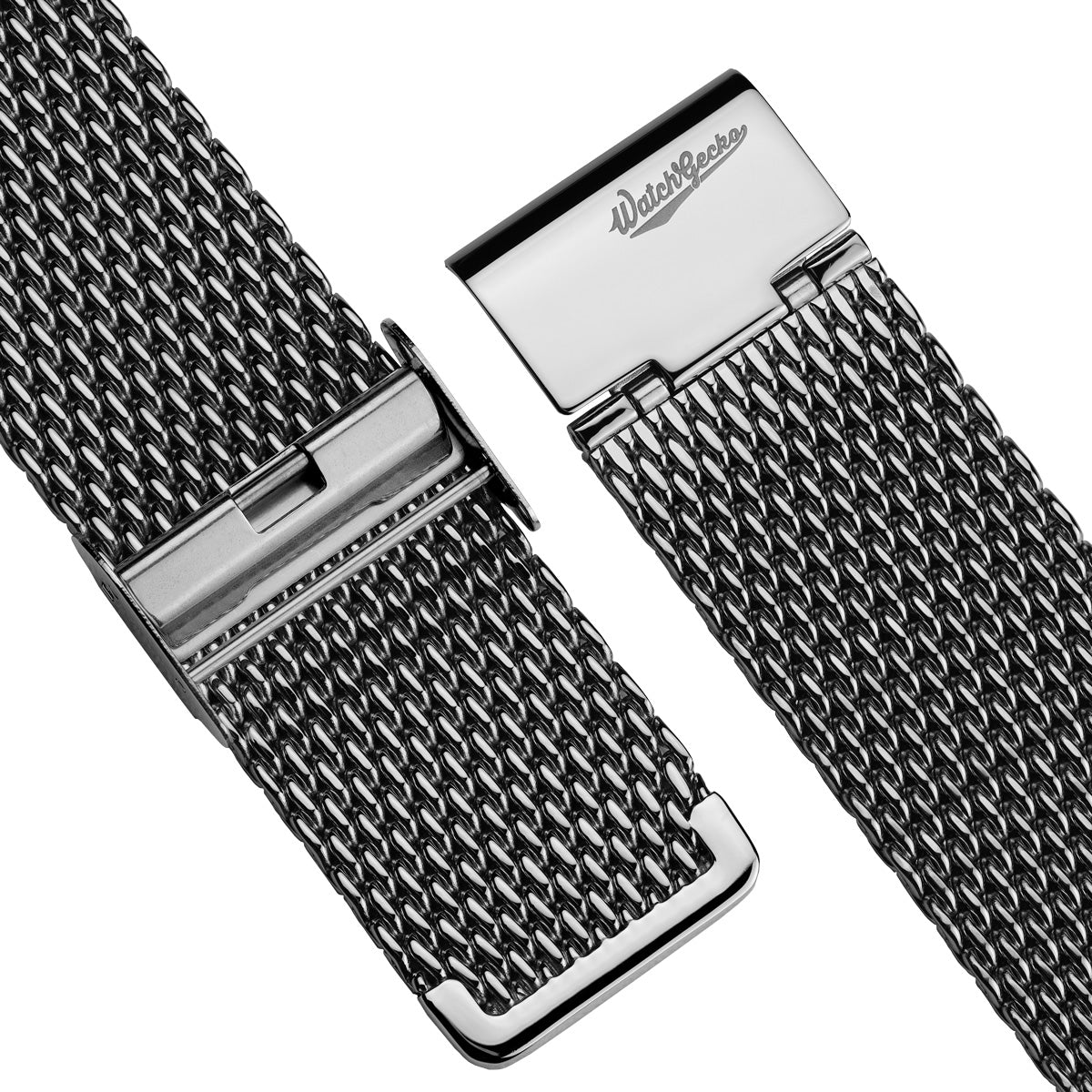 Classic Style Stainless Steel Milanese Mesh Watch Strap - Polished