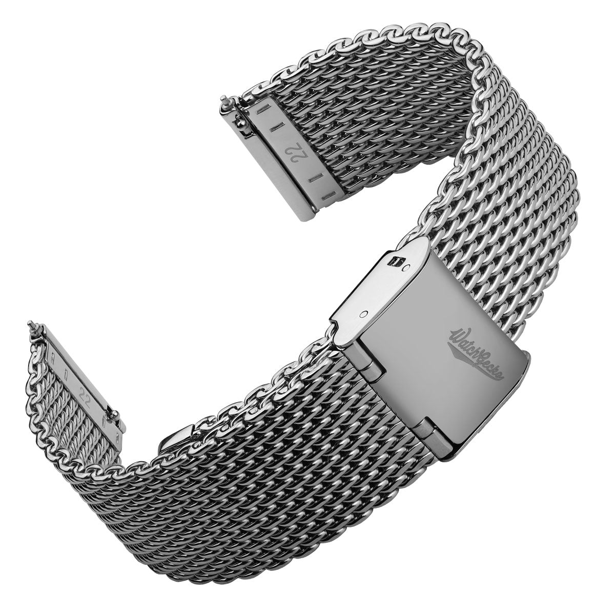 Classic Style Stainless Steel Milanese Mesh Watch Strap - Polished