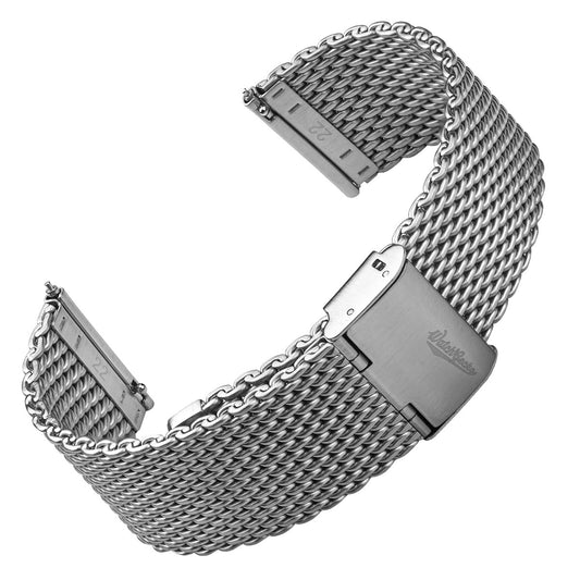 Classic Style Stainless Steel Milanese Mesh Watch Strap - Satin