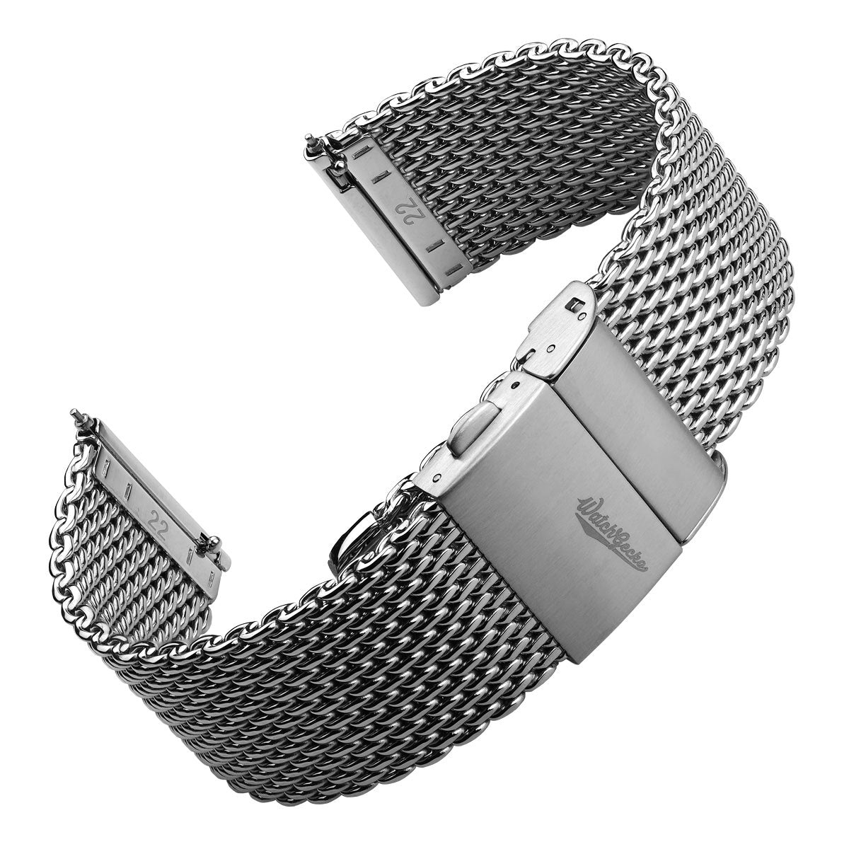 Merriott Quick-Release Milanese Mesh Stainless Steel Watch Strap - Polished