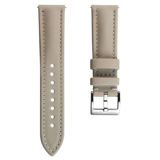 WatchGecko Padded Sailcloth Strap - Beige