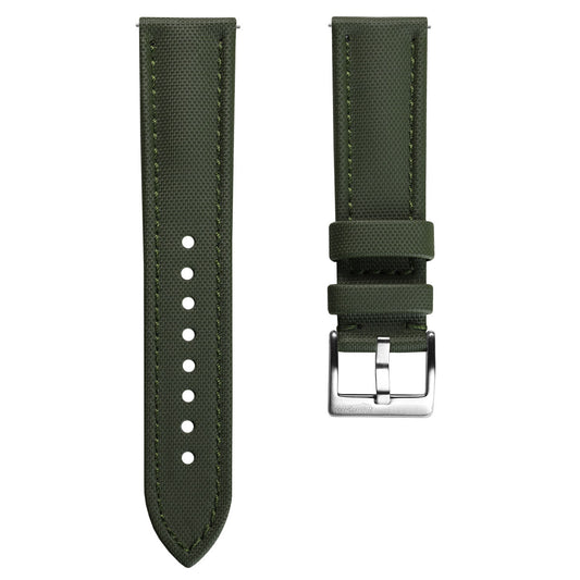 WatchGecko Atlas Sailcloth Strap - Green