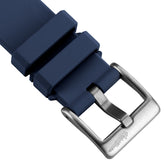 WatchGecko 41mm Tudor Black Bay Style Rubber Watch Strap -  Blue