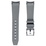 WatchGecko 41mm Tudor Black Bay Style Rubber Watch Strap -  Grey