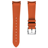 WatchGecko 41mm Tudor Black Bay Style Rubber Watch Strap -  Orange