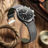 Camden Hand-Stitched Genuine Leather Watch Strap - Stone Grey on Sinn