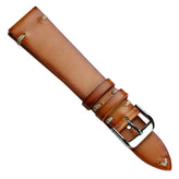 WatchGecko Oakley V-Stitch Hand Painted Watch Strap - Light Brown