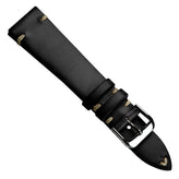 WatchGecko Oakley V-Stitch Hand Painted Watch Strap - Black