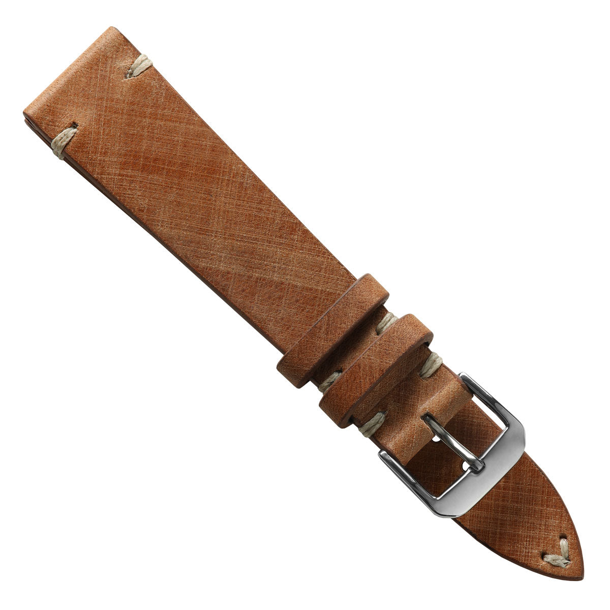 Cortez Genuine Leather Watch Strap - Cognac