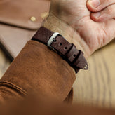 Cortez Genuine Leather Watch Strap - Mocha