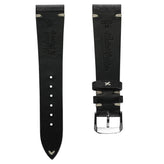 Cortez Genuine Leather Watch Strap - Black