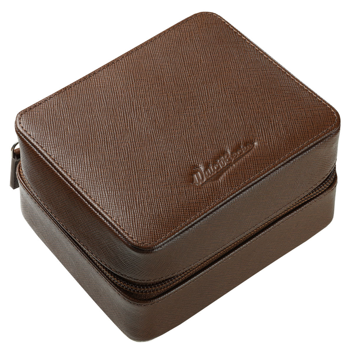 WatchGecko 2 Watch Zipped Travel Case - Brown / Light Brown