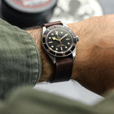 Oxford Leather OctoPod Watch Strap - Conker Brown on Tudor Black Bay 58 on Tudor Black Bay 58