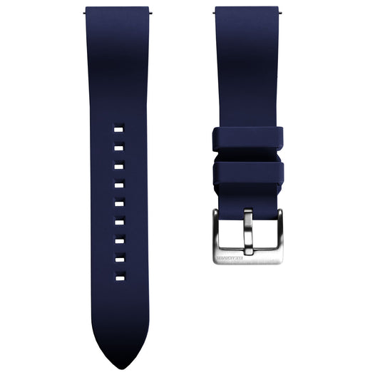 Zennor Quick Release Rubber Watch Strap - Blue